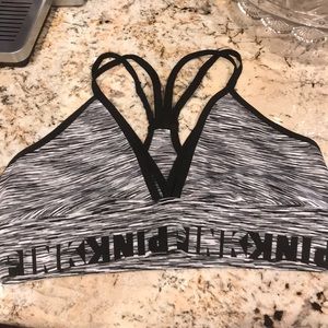 Pink sports bra